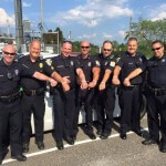 Members of the Aston Township Police Department show their support for Cameron.