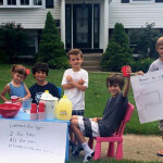 Local children operated a lemonade stand for Cameron. 
