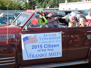 Aston Township Citizen of the Year, Fran Miles (photo by Loretta Rodgers)