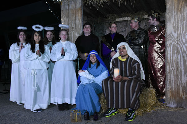 Neumann University students, faculty and staff will stage a Live Nativity on December 6.