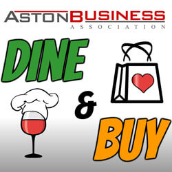 Dine and Buy in Aston April 14th